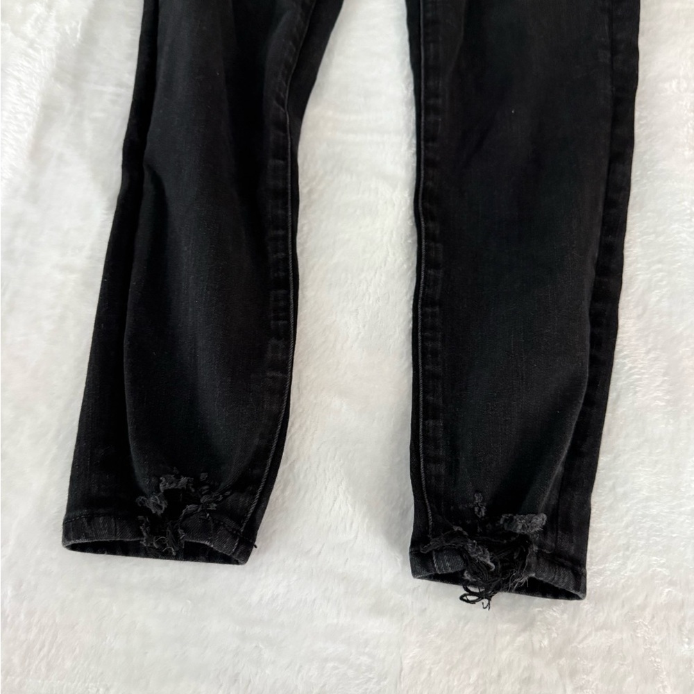 American Eagle Dream Jean Black Buttonfly Stretch Skinny Jeans 2 - Picture 2 of 7